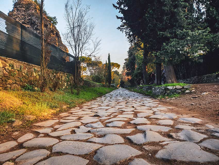 Via Appia en velo a Rome